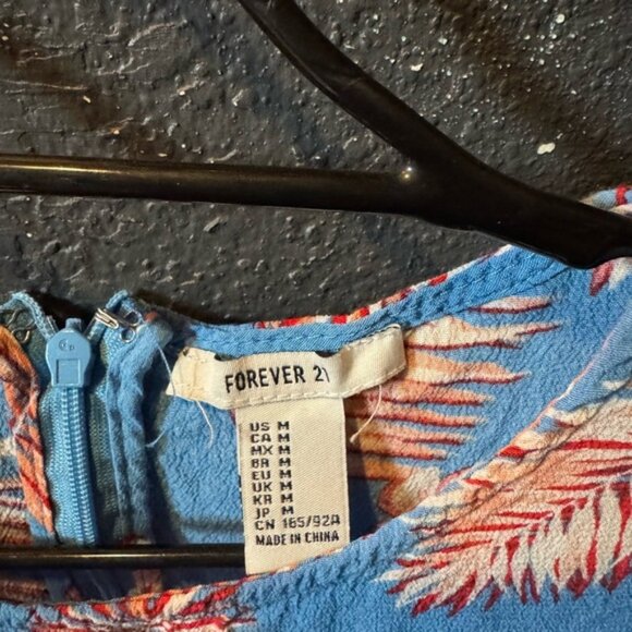 Forever 21 Orange Pleated Ruffled Mini Sundress - Picture 2 of 4